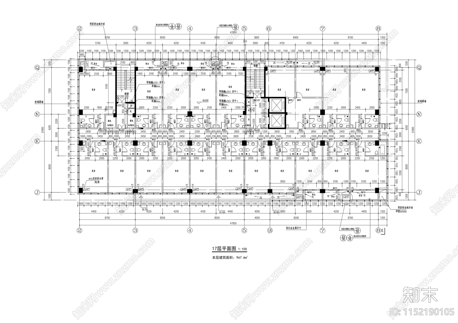 现代风格商业综合体cad施工图下载【ID:1152190105】