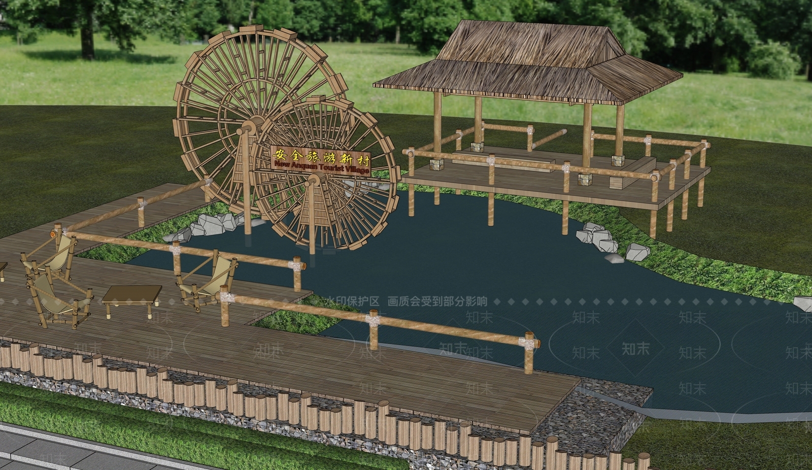 现代乡村公园SU模型下载【ID:1152194578】
