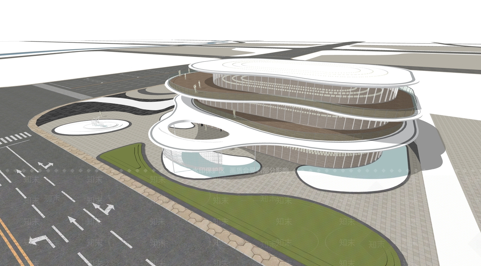 现代商业多层SU模型下载【ID:1152195275】