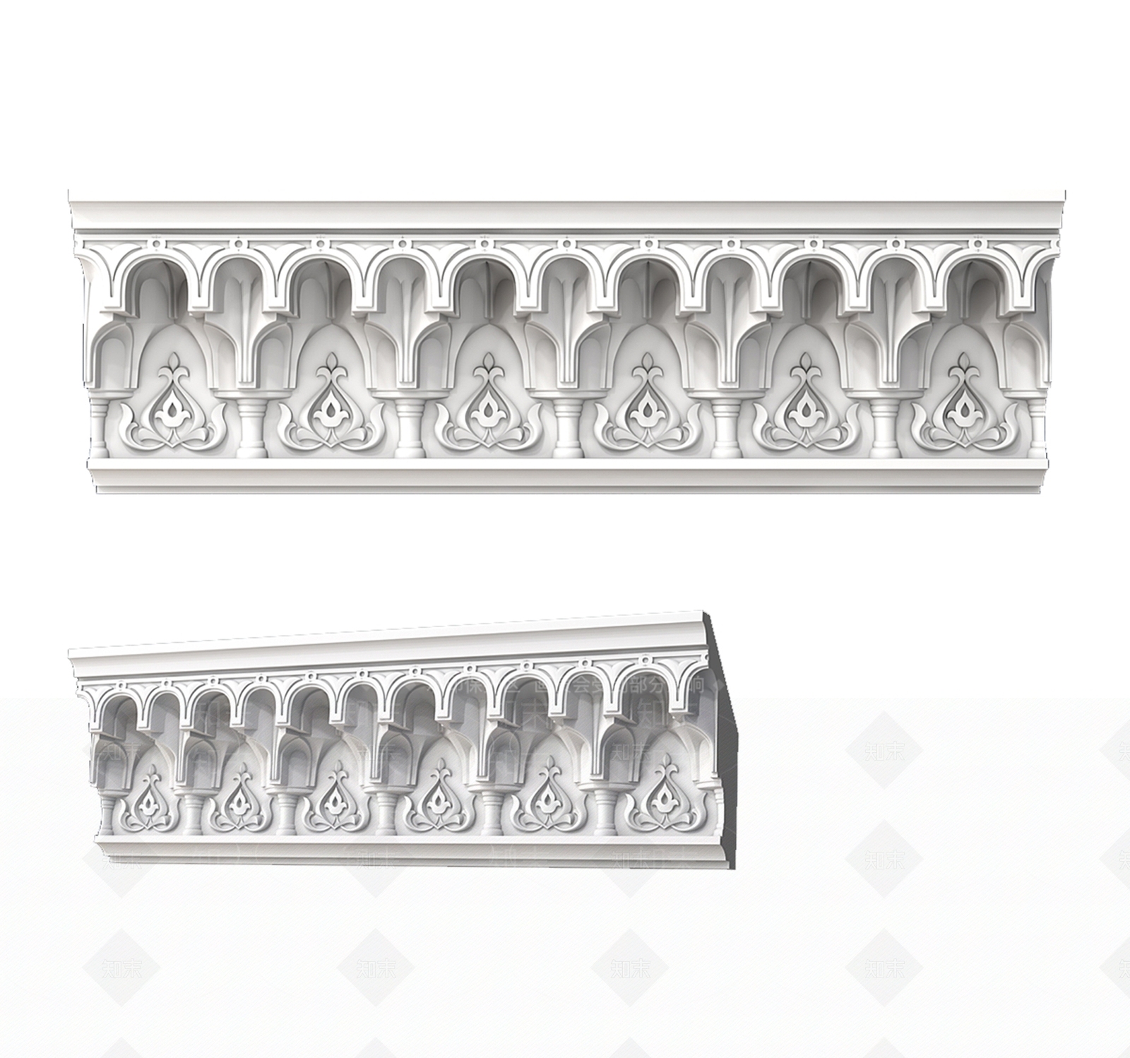 欧式古典欧式石膏线条3D模型下载【ID:1152195392】