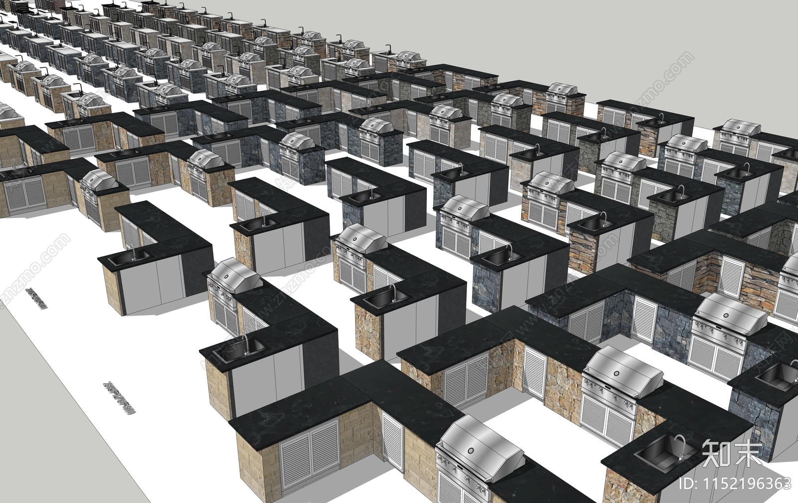 厨房台面SU模型下载【ID:1152196363】