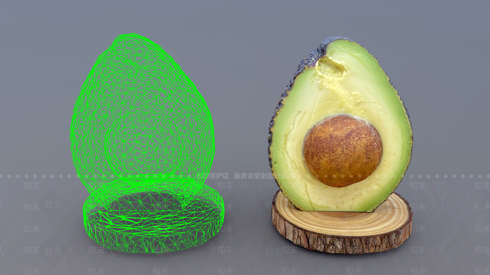 牛油果3D模型下载【ID:1152198103】