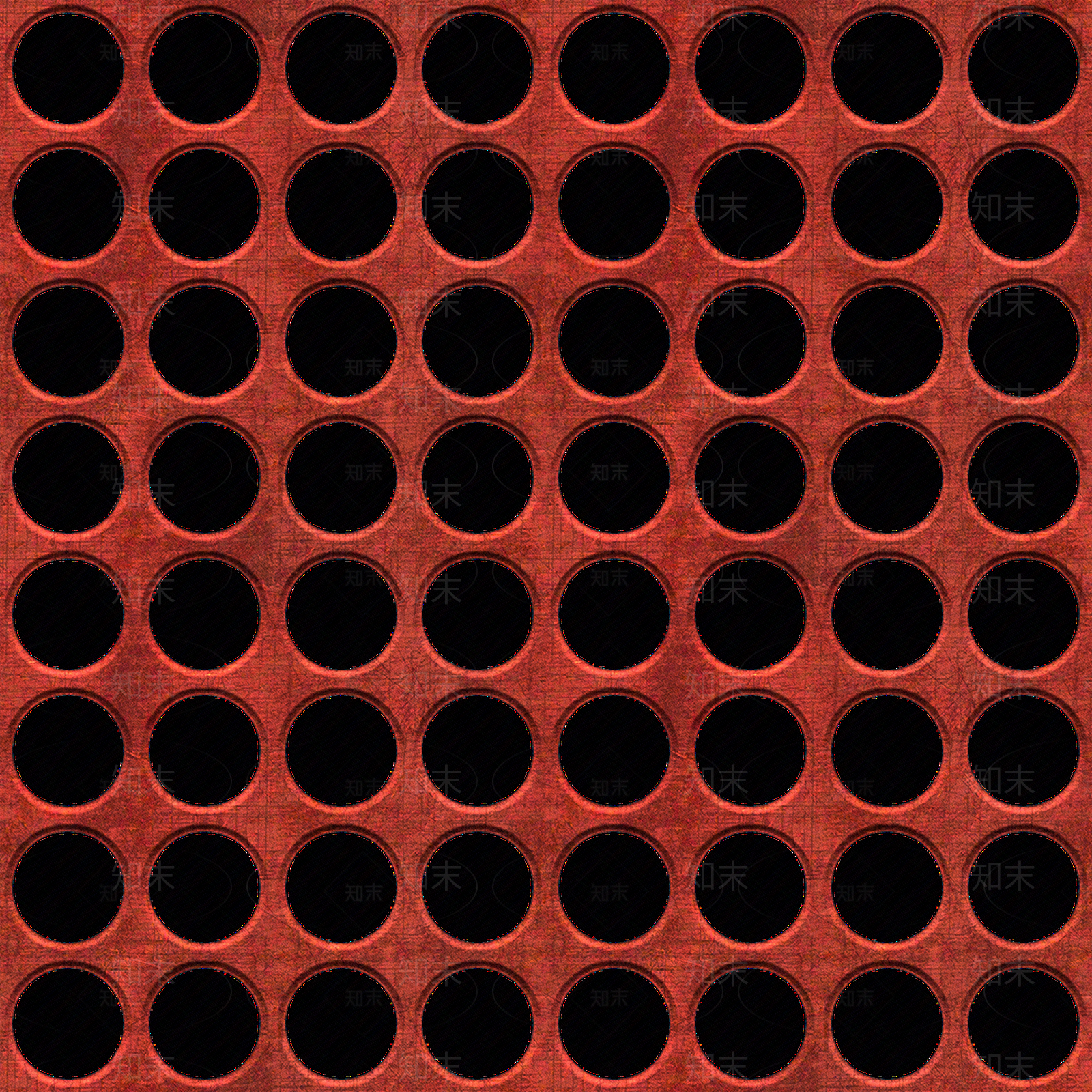 无缝红色穿孔板划痕金属贴图下载【ID:1152200291】