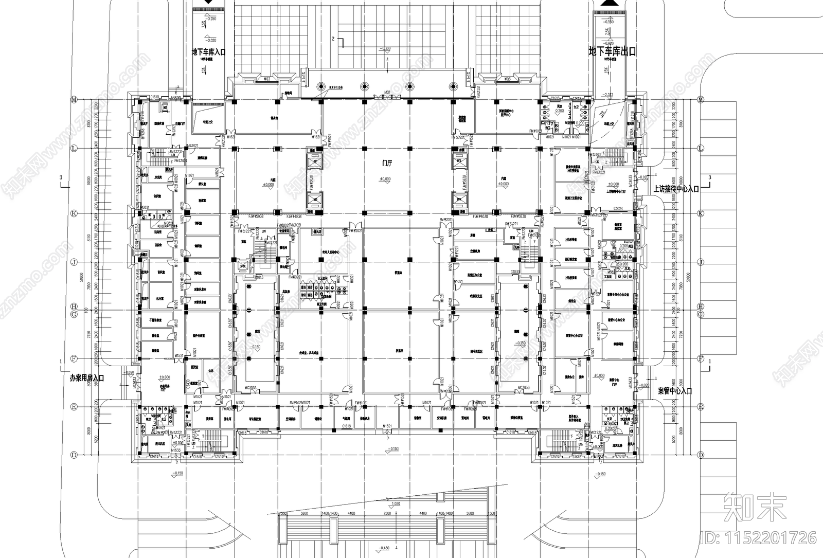 检察院大楼cad施工图下载【ID:1152201726】