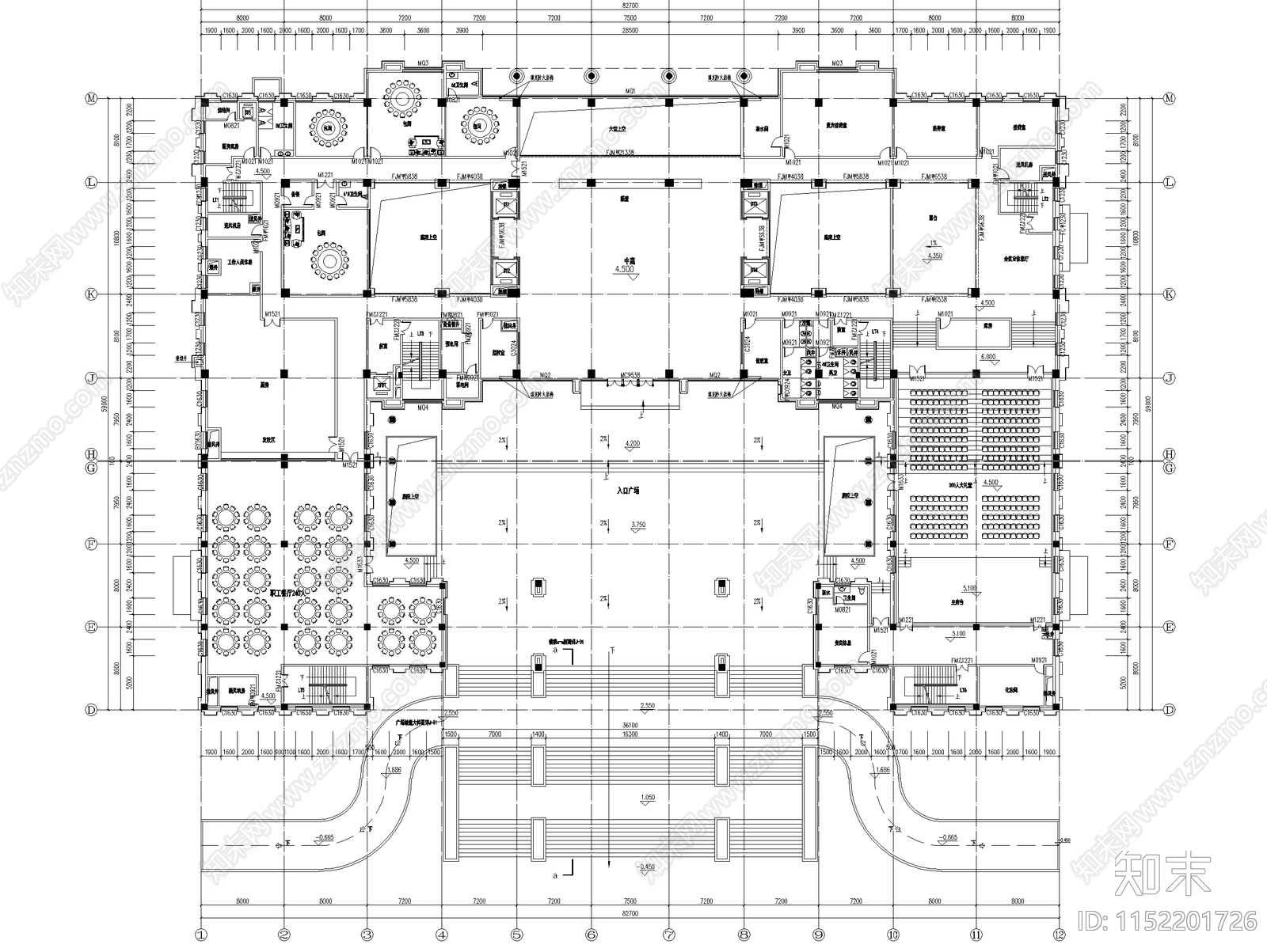 检察院大楼cad施工图下载【ID:1152201726】