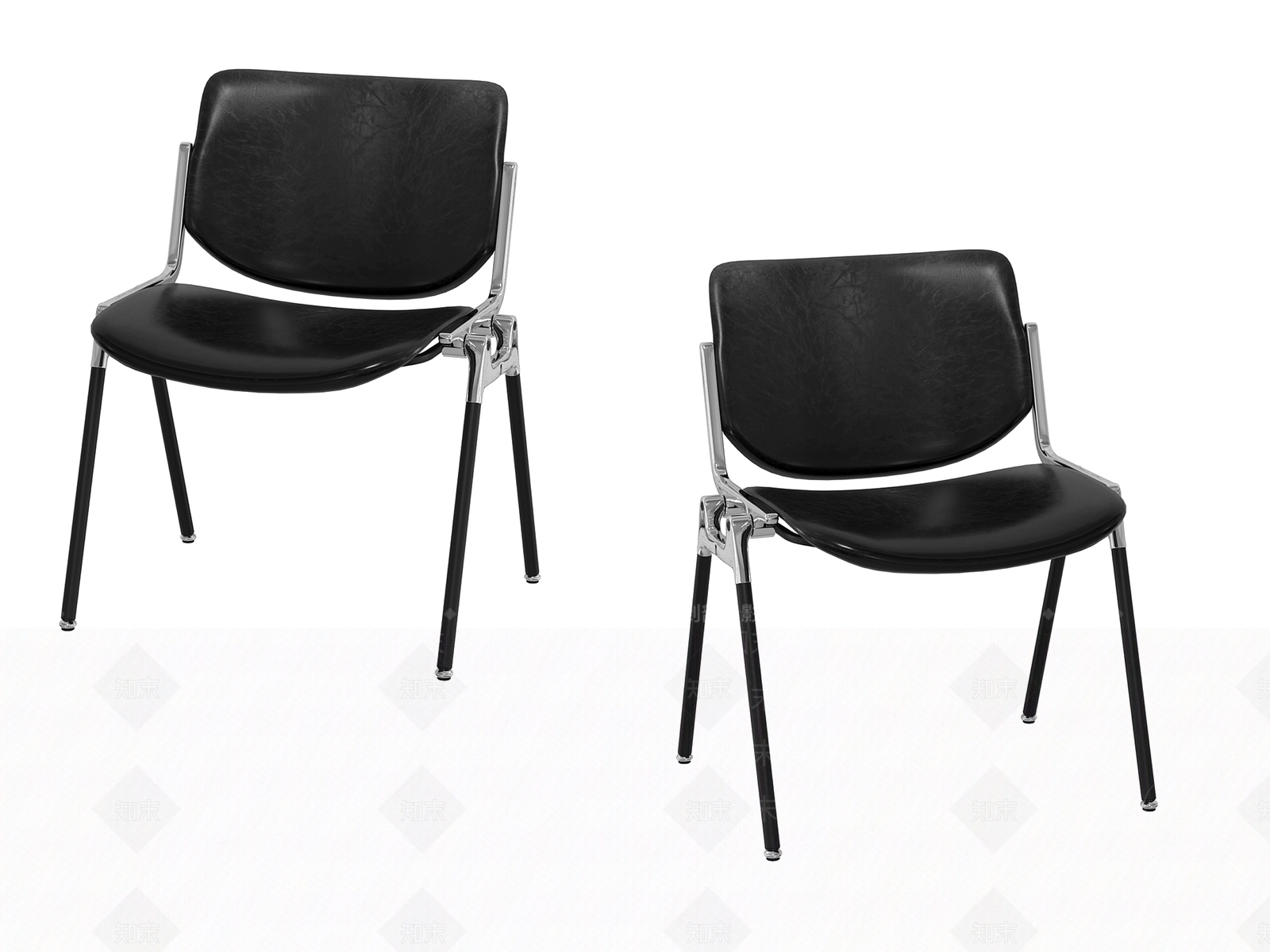 工业风简约不锈钢椅子3D模型下载【ID:1152203384】