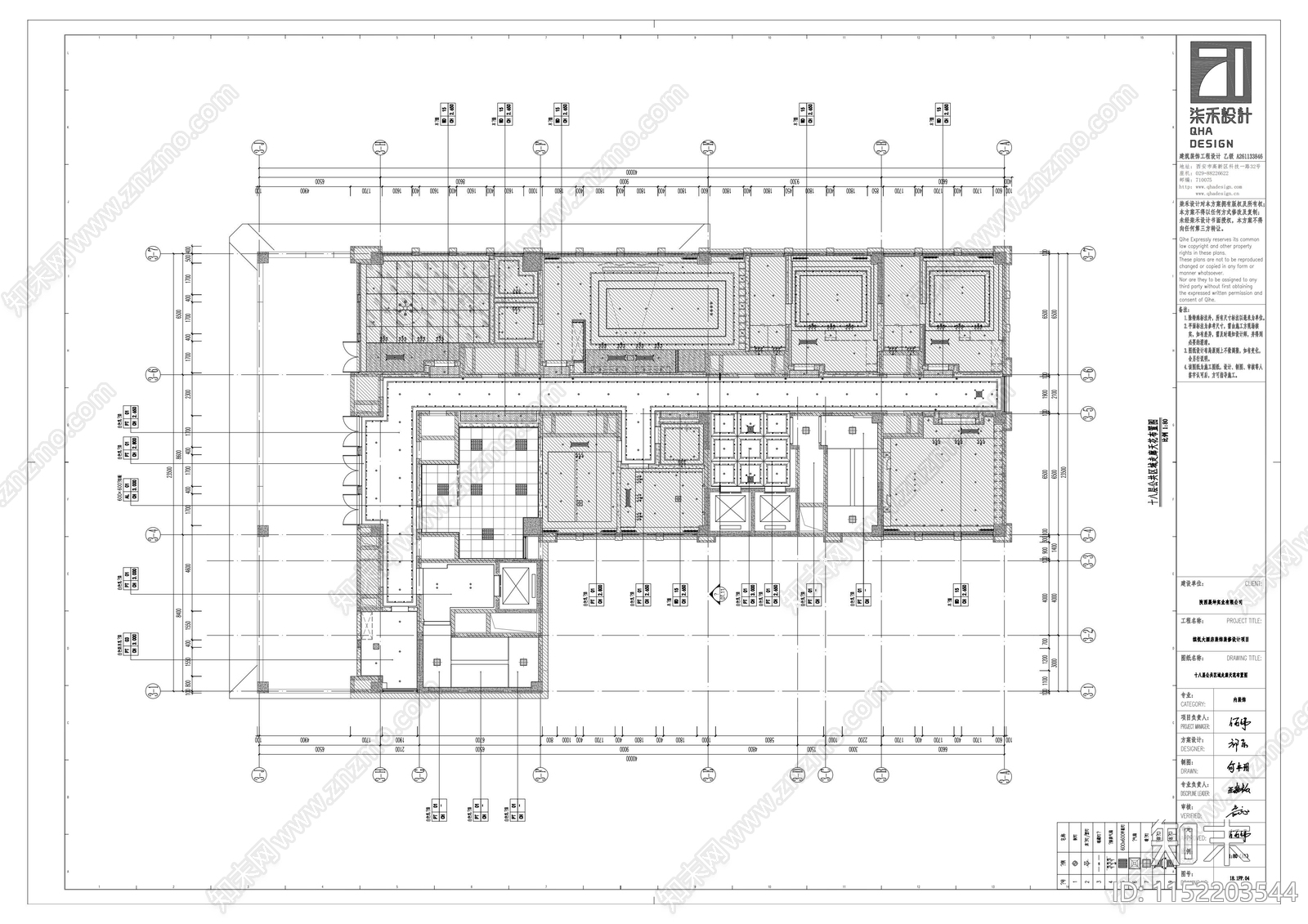 缤悦酒店18层客房兼休闲娱乐cad施工图下载【ID:1152203544】