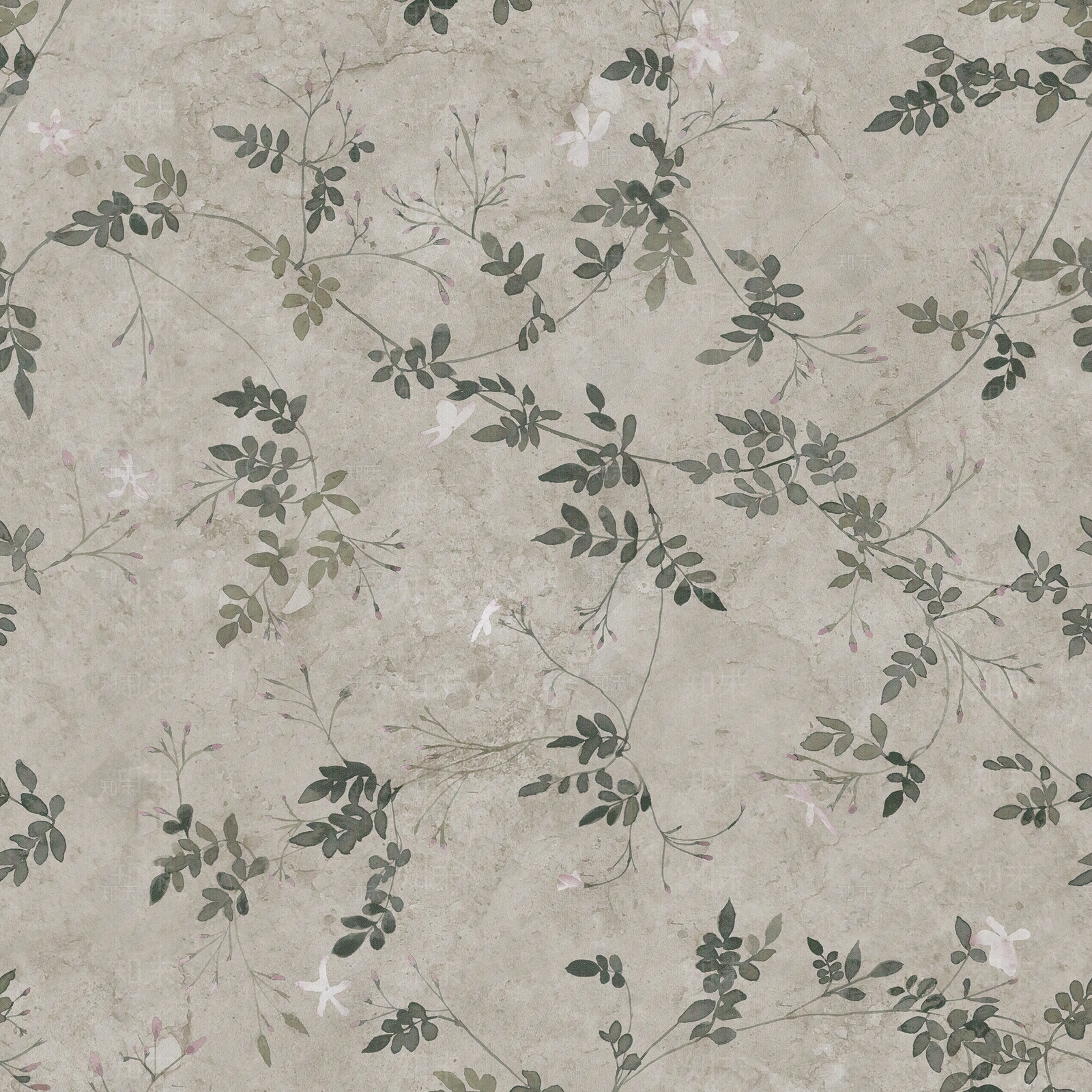 橄榄复古植物壁纸贴图下载【ID:1152203931】