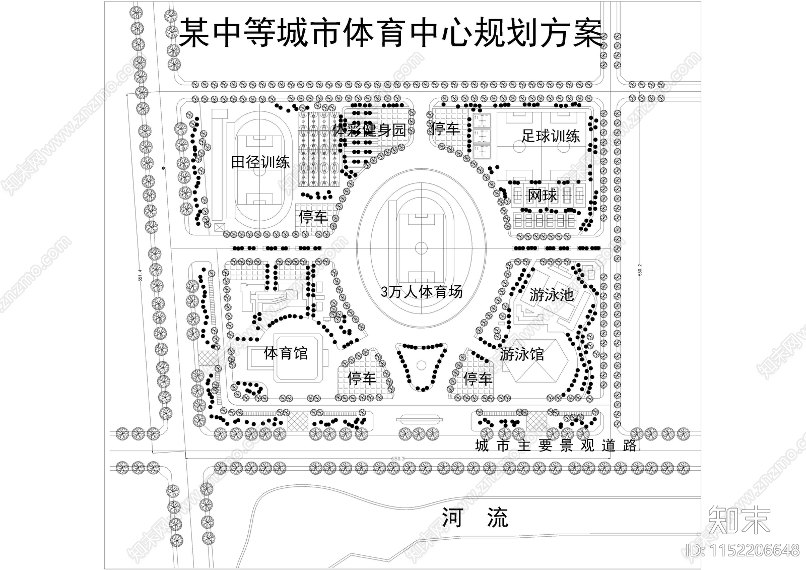 城市规划景观cad施工图下载【ID:1152206648】