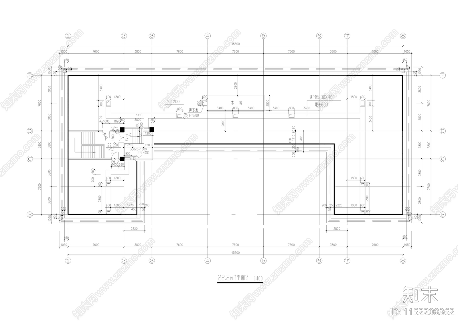 民宿建筑cad施工图下载【ID:1152208362】