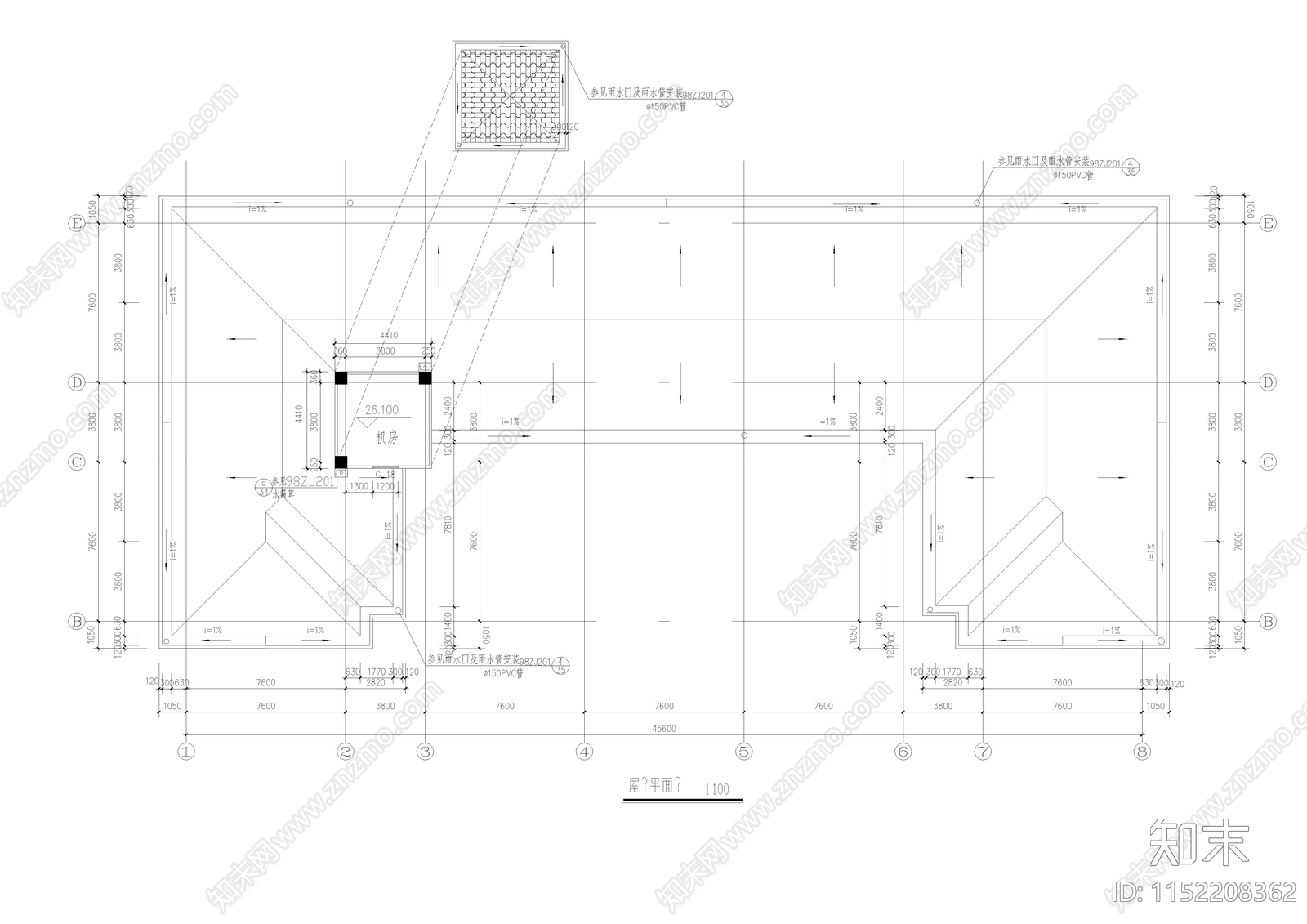 民宿建筑cad施工图下载【ID:1152208362】