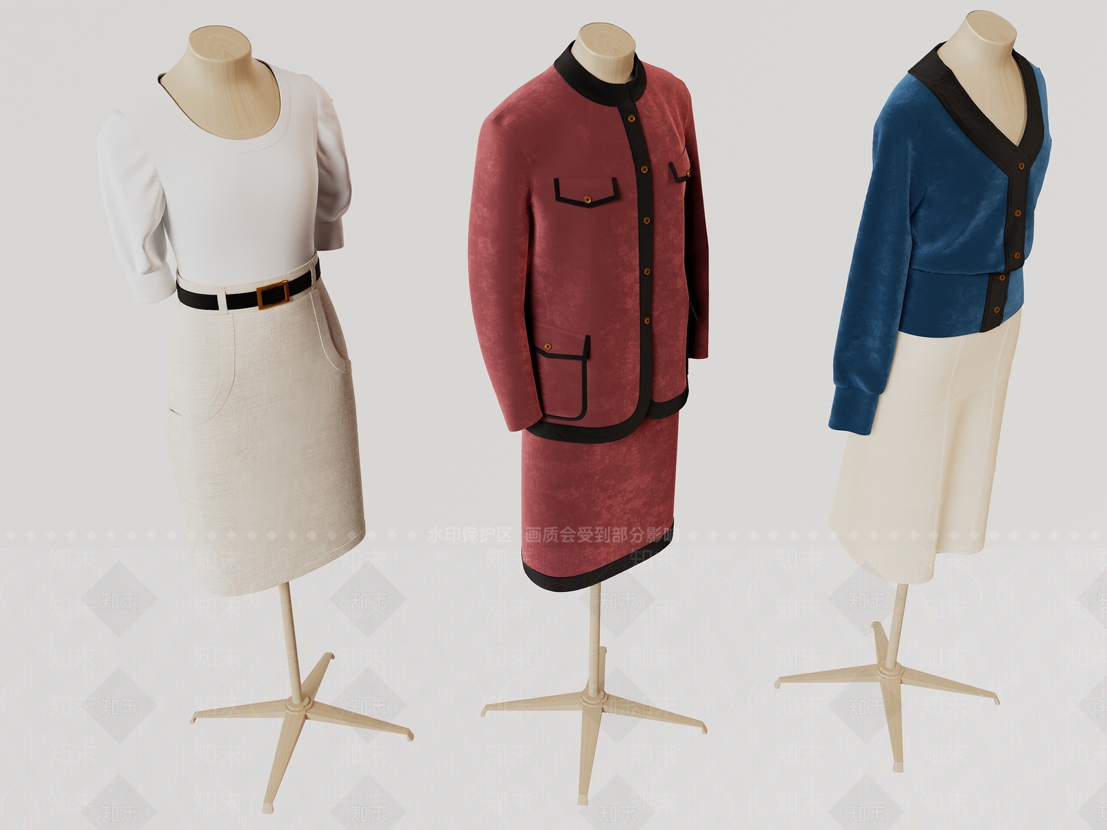 服装模特3D模型下载【ID:1152209784】