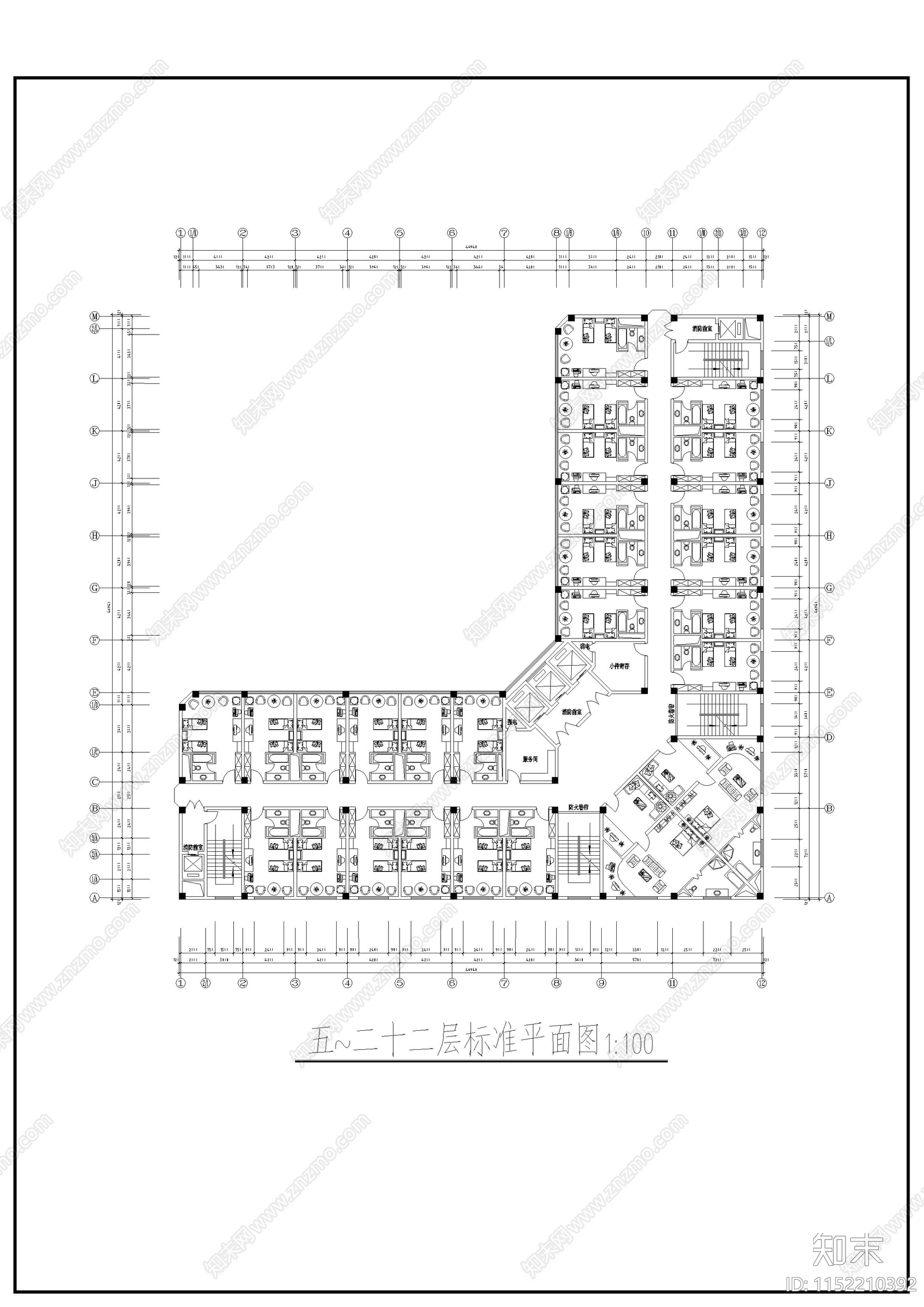 酒店建筑施工图下载【ID:1152210392】