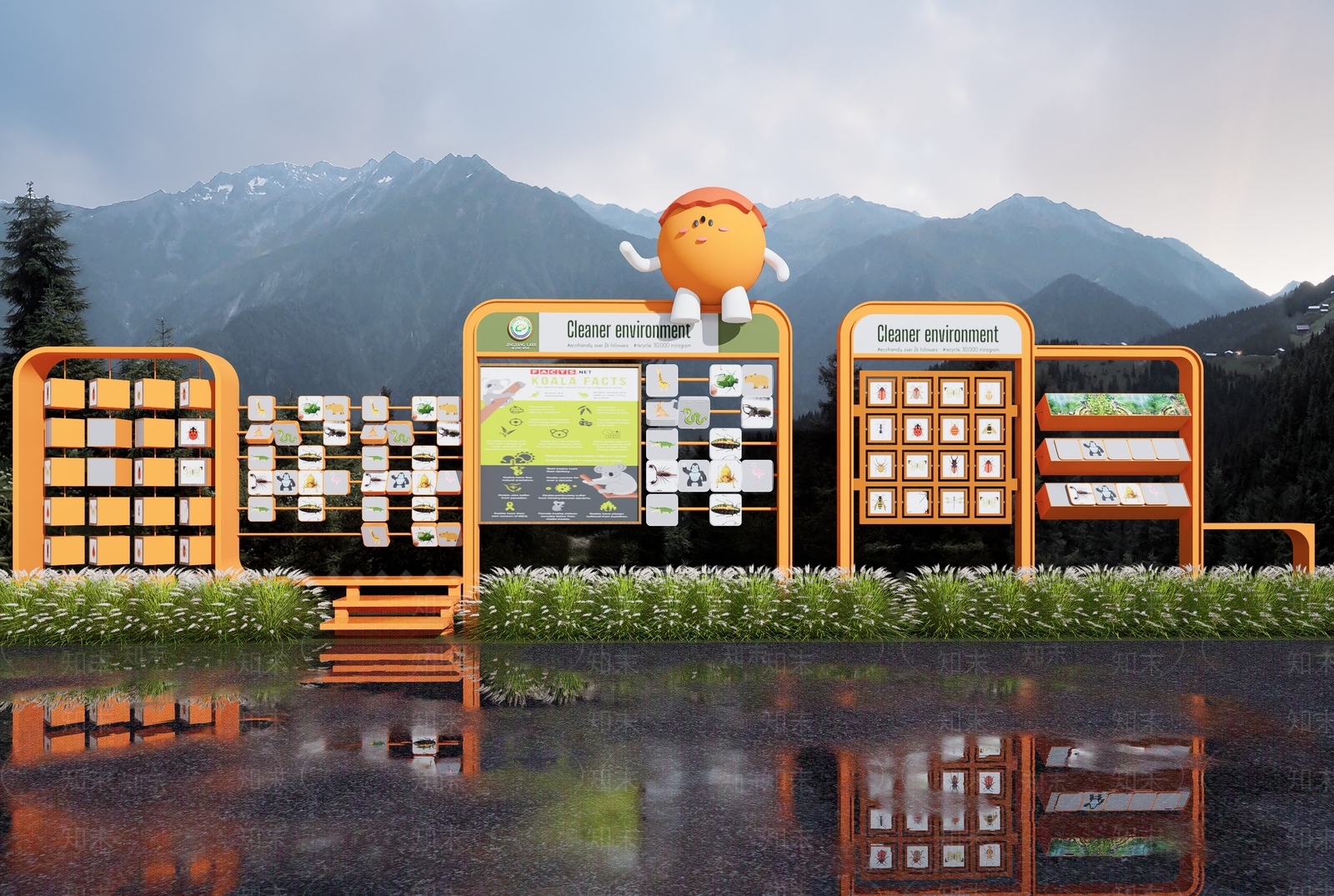 现代儿童科普教育牌SU模型下载【ID:1152389159】