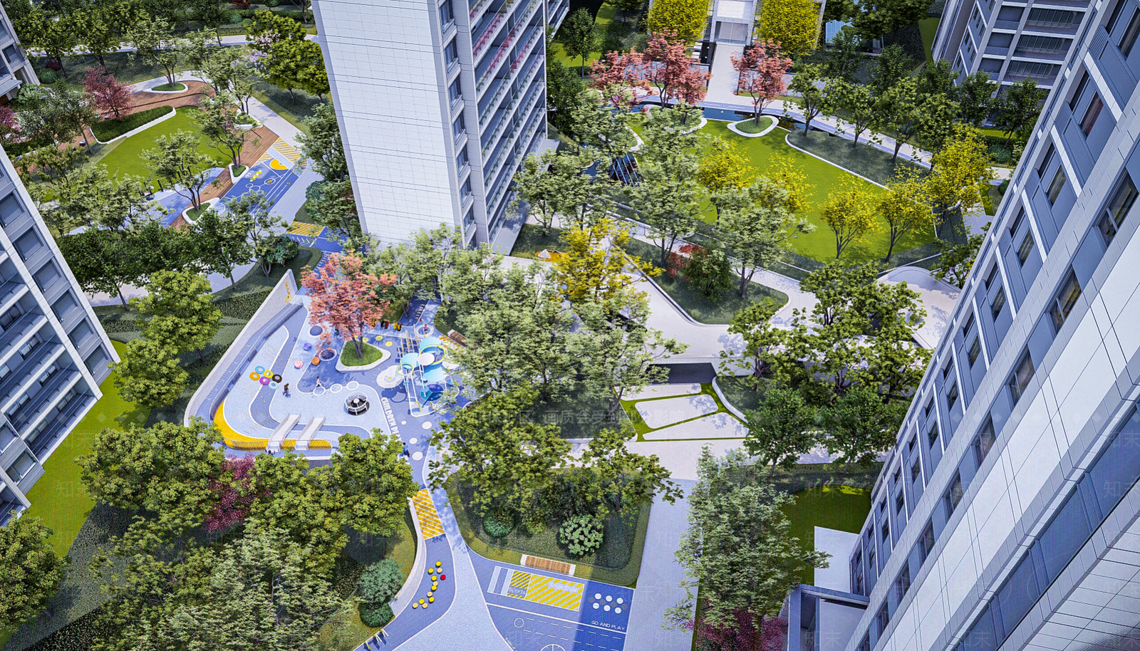 现代居住区中心景观SU模型下载【ID:1152214209】