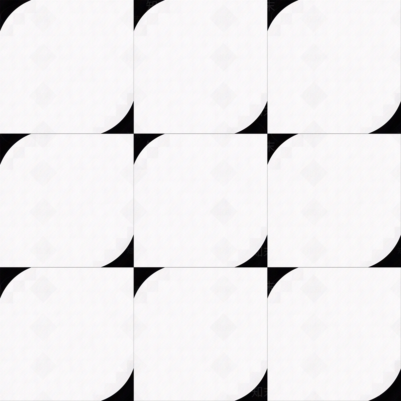 现代简约黑白拼花瓷砖贴图下载【ID:1152214682】