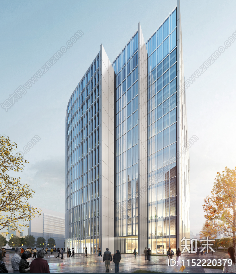 扬州广电传媒大厦建筑平面施工图下载【ID:1152220379】