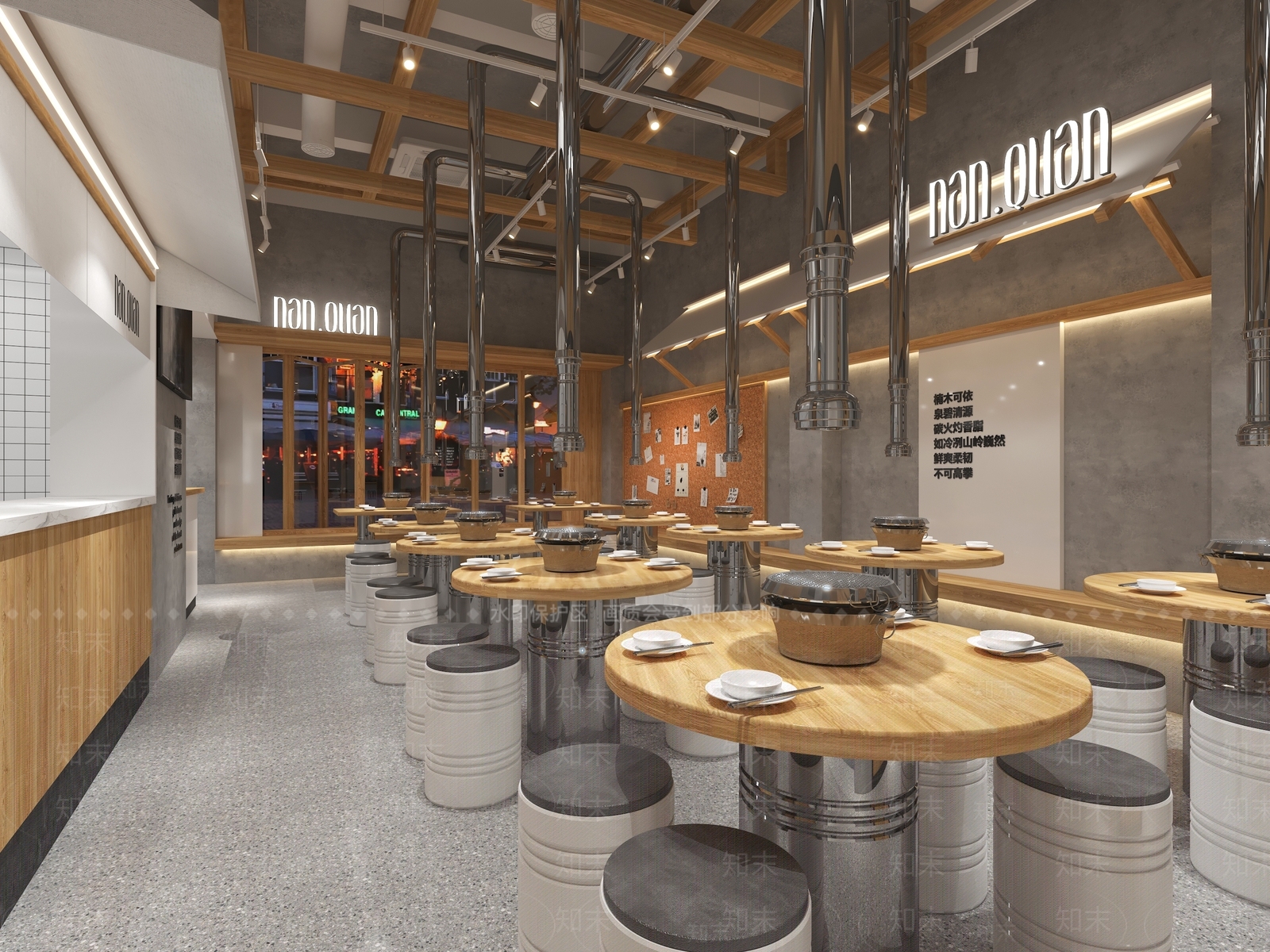 工业风火锅店3D模型下载【ID:1214278914】