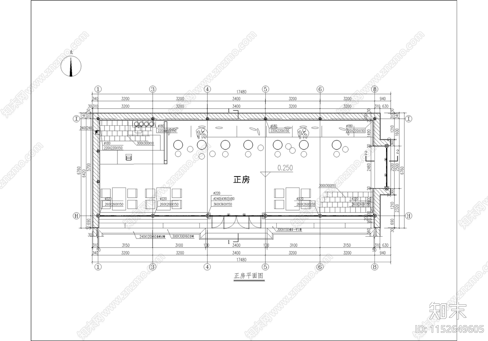 古城院落修缮cad施工图下载【ID:1152649605】