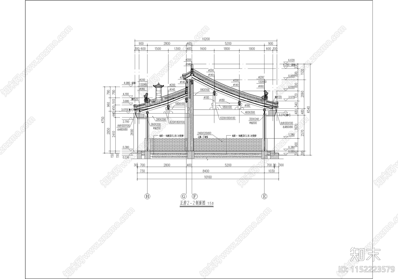 自建房建筑cad施工图下载【ID:1152223579】