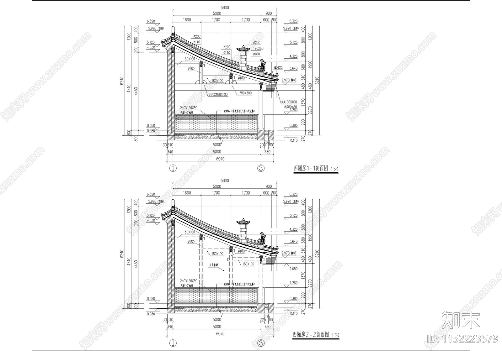 自建房建筑cad施工图下载【ID:1152223579】