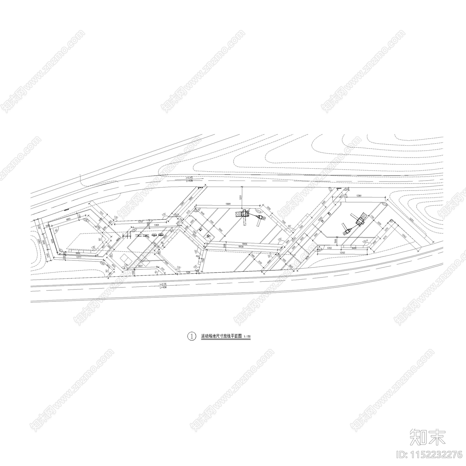 运动口袋公园景观平面图cad施工图下载【ID:1152232276】