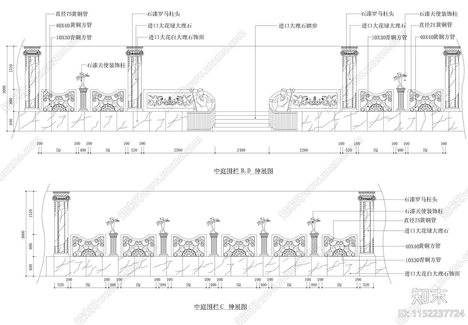 酒店公区室内cad施工图下载【ID:1152237724】