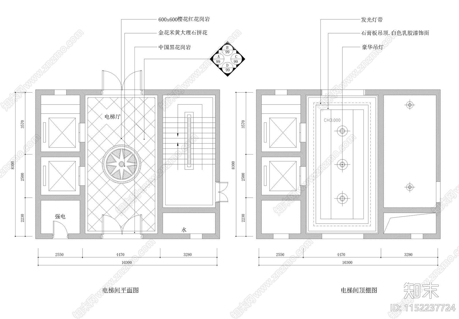 酒店公区室内cad施工图下载【ID:1152237724】