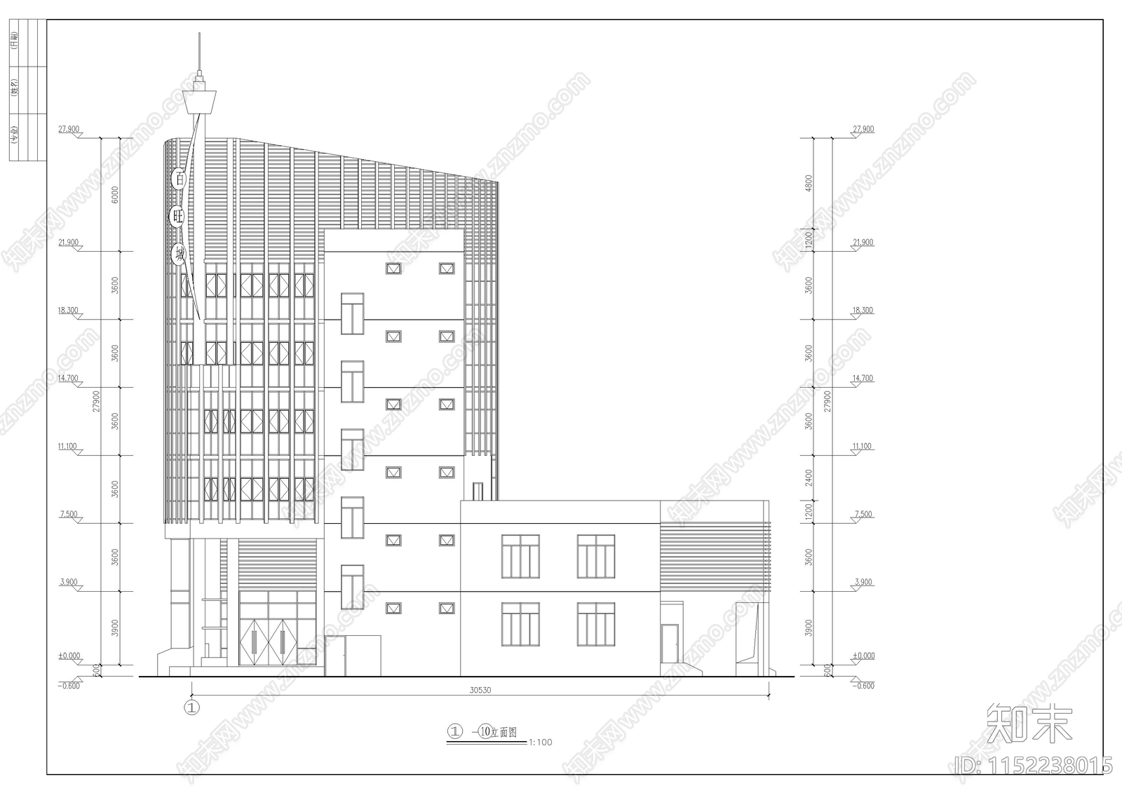 餐厅建筑图纸cad施工图下载【ID:1152238015】