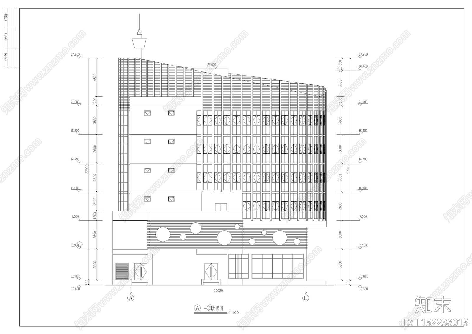 餐厅建筑图纸cad施工图下载【ID:1152238015】