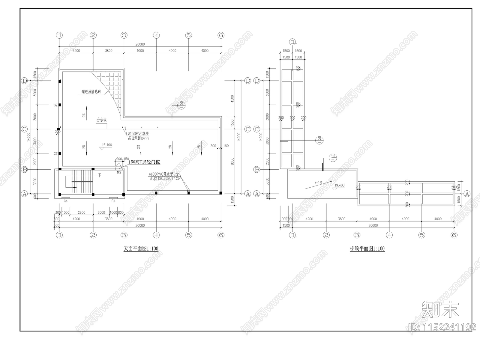 宿舍室内cad施工图下载【ID:1152241192】