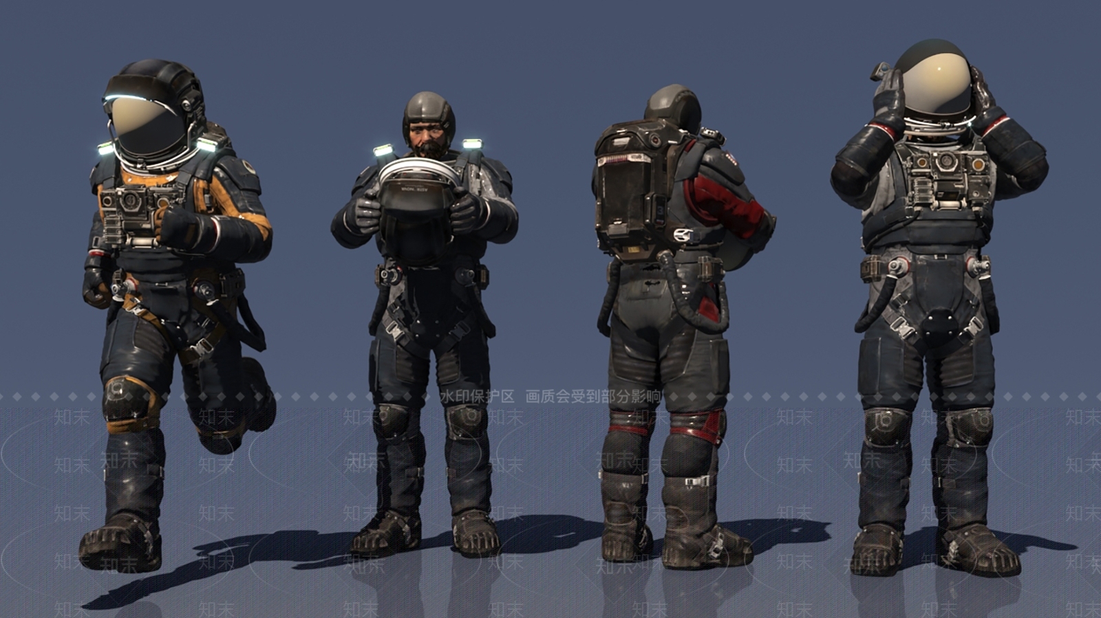 太空宇航员3D模型下载【ID:1152244243】