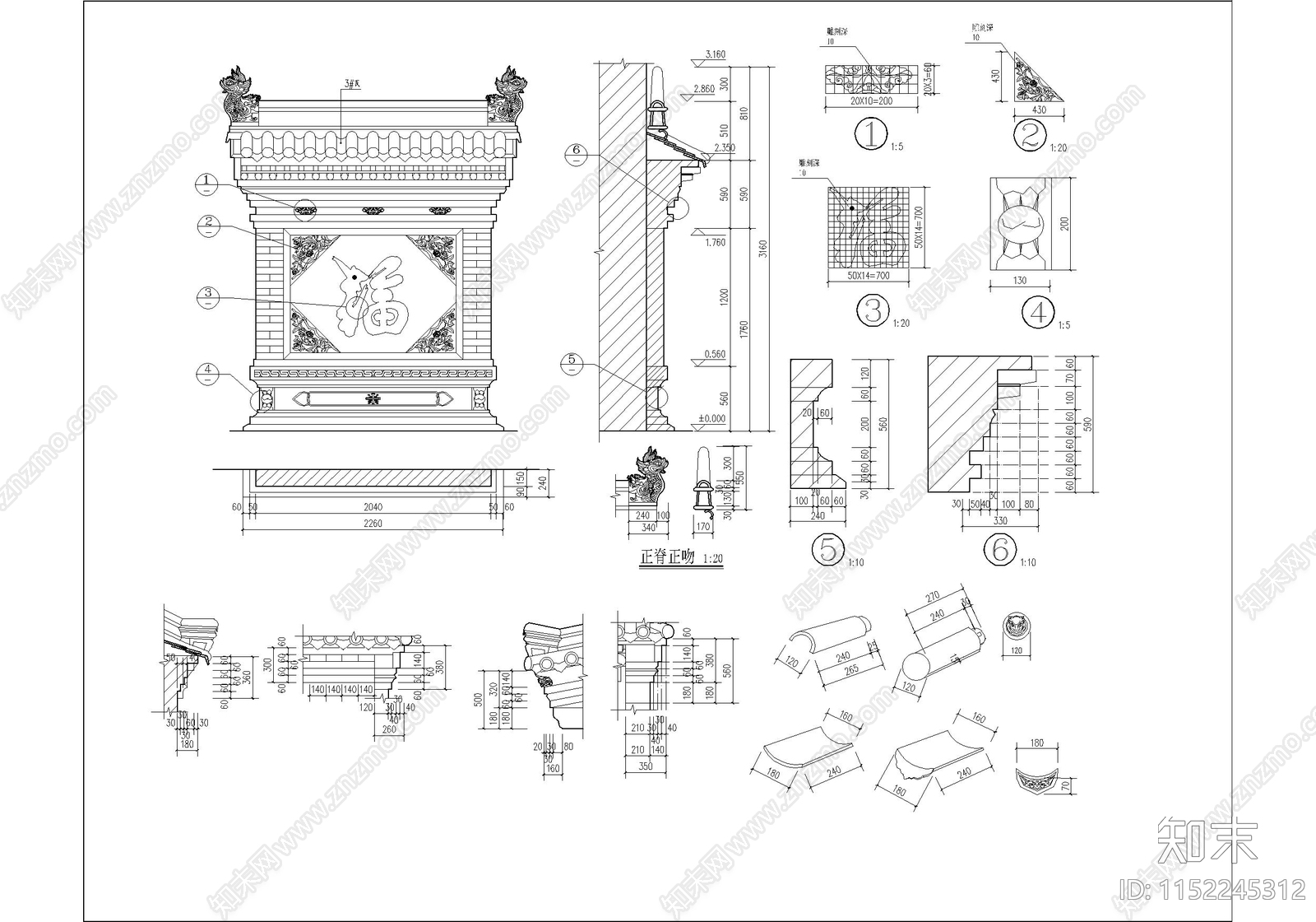 古城历史民居院落建筑修缮cad施工图下载【ID:1152245312】