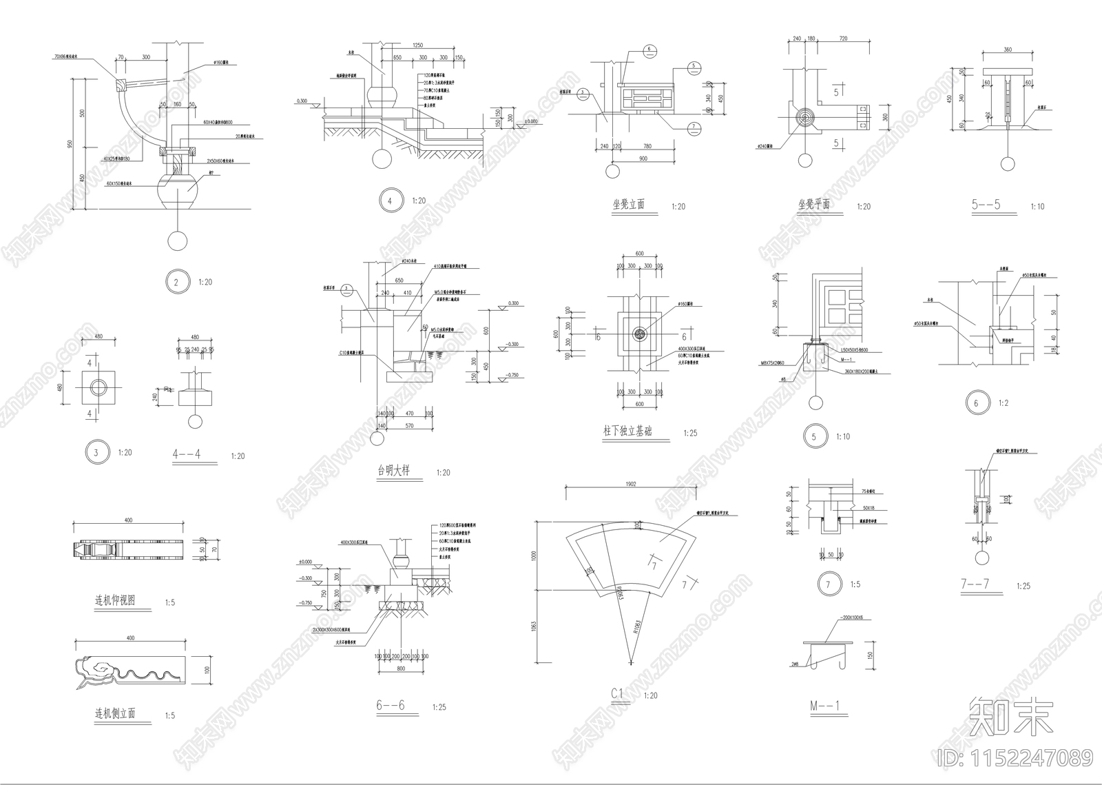 古建长廊详图cad施工图下载【ID:1152247089】