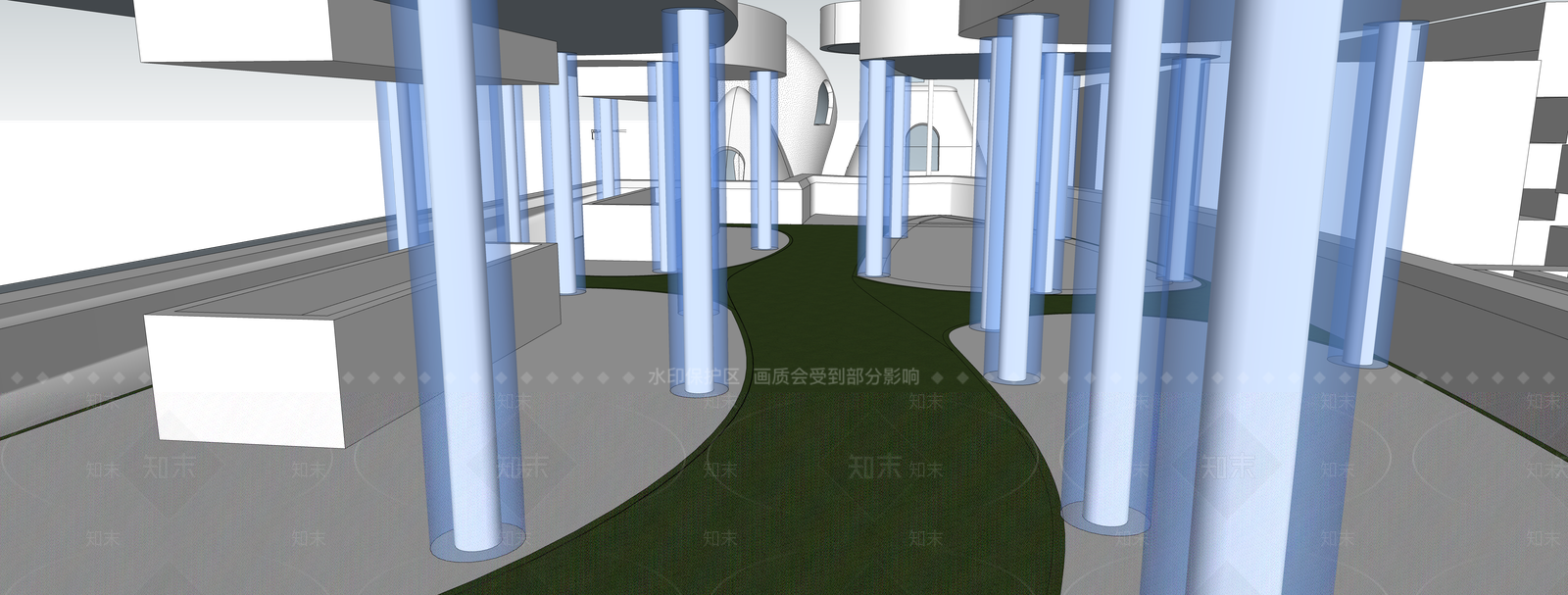 现代有机曲线生态农业教育中心SU模型下载【ID:1152406213】