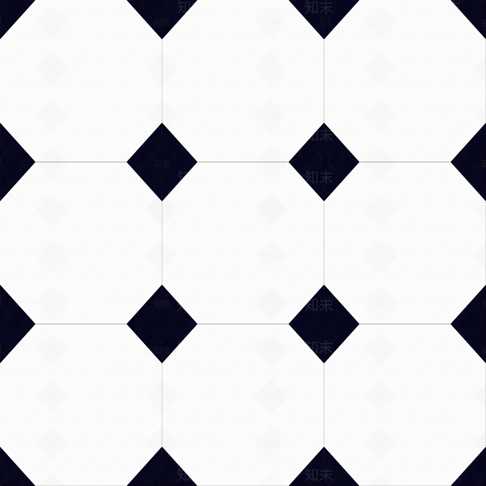 现代简约黑白拼花瓷砖贴图下载【ID:1152248350】