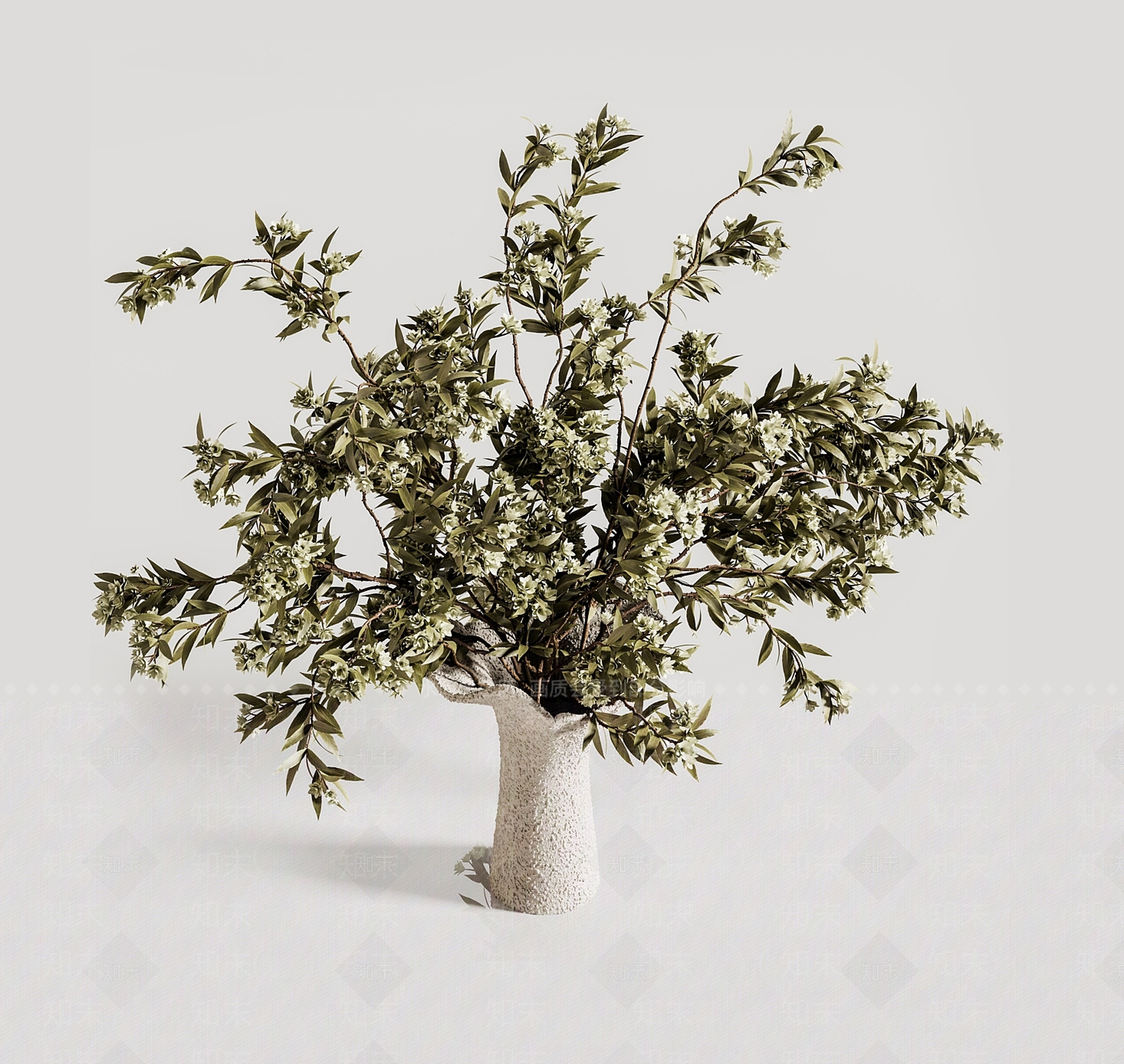 花瓶花艺3D模型下载【ID:1152248497】