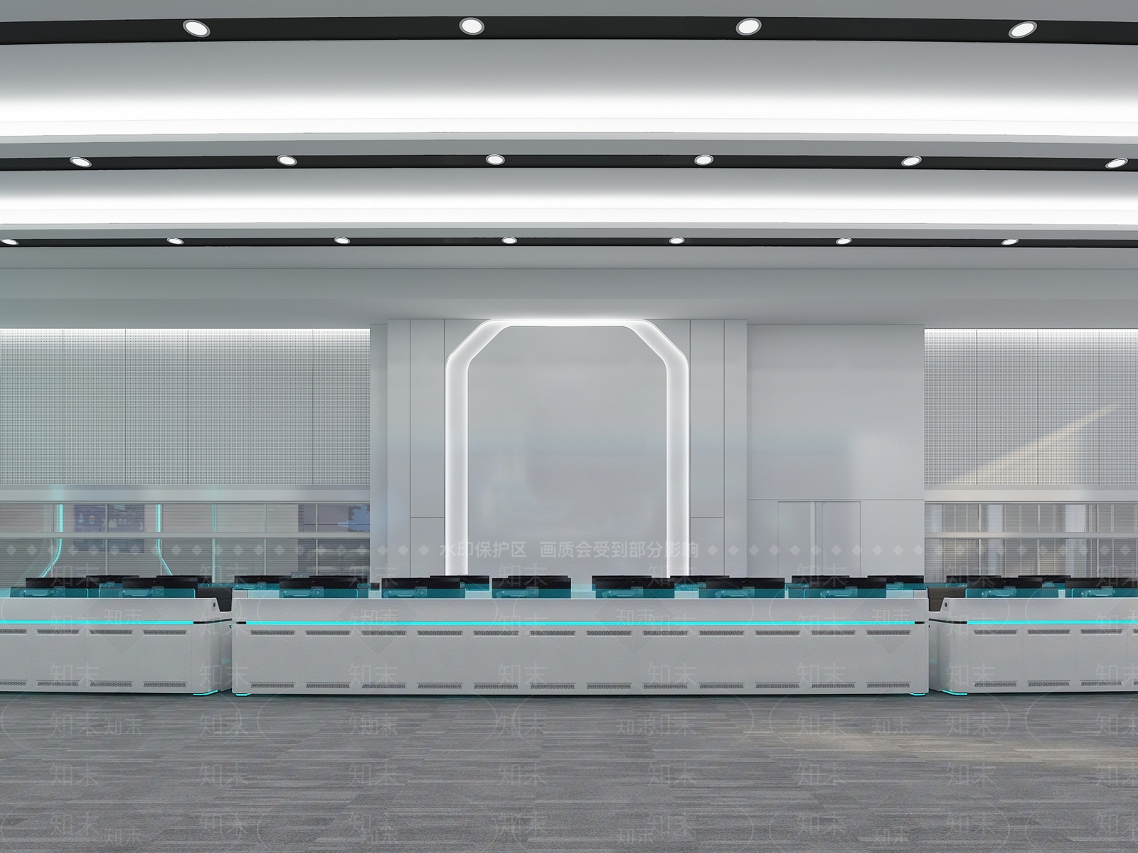 现代科技感指挥控制中心3D模型下载【ID:1152248942】