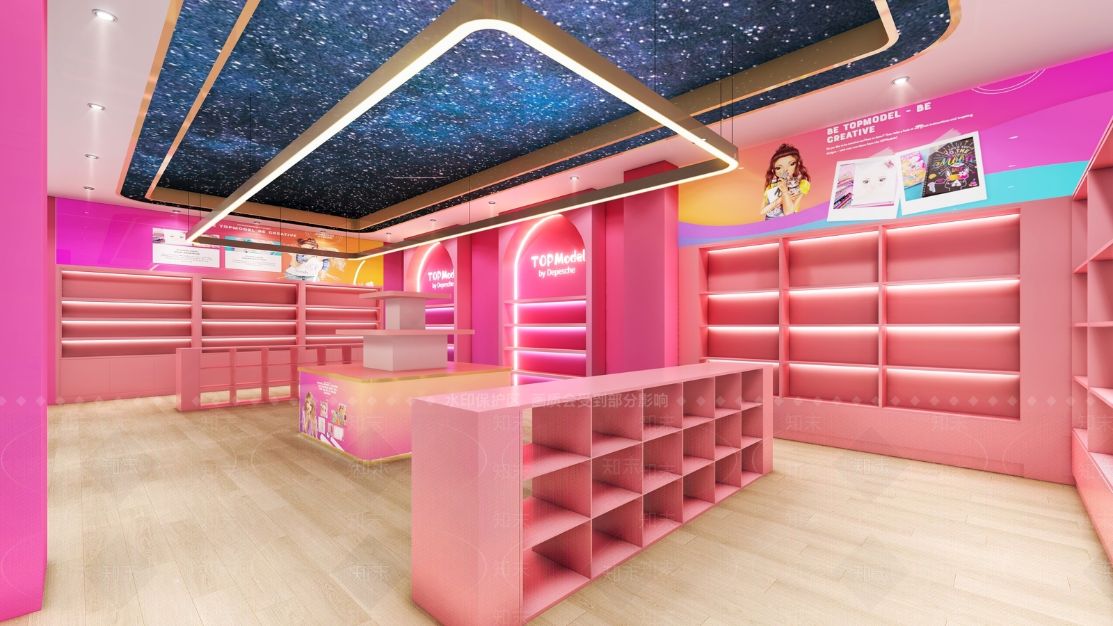 TOPModel现代美妆店SU模型下载【ID:1152249819】