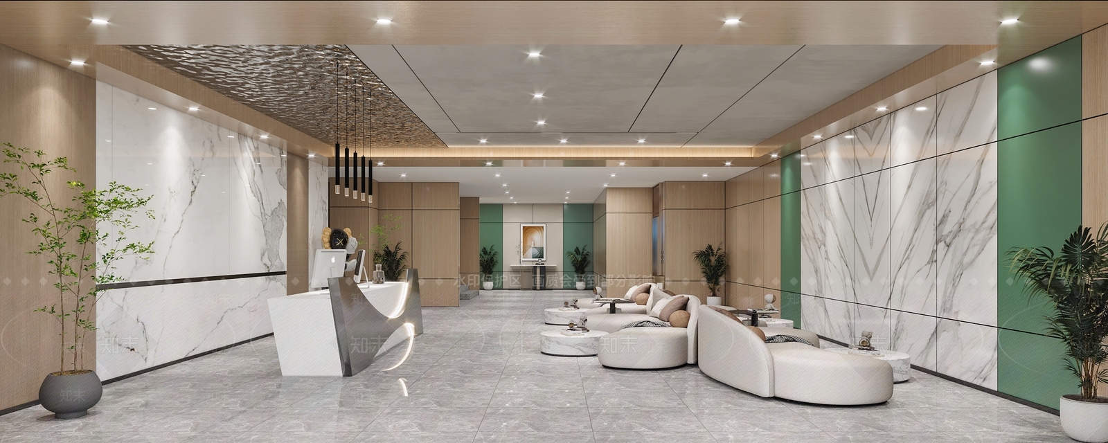 现代接待室3D模型下载【ID:1214279721】