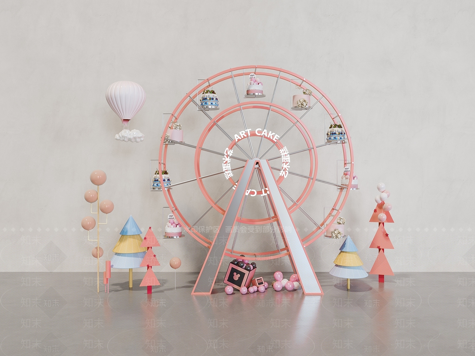 现代蛋糕店美陈SU模型下载【ID:1152264437】