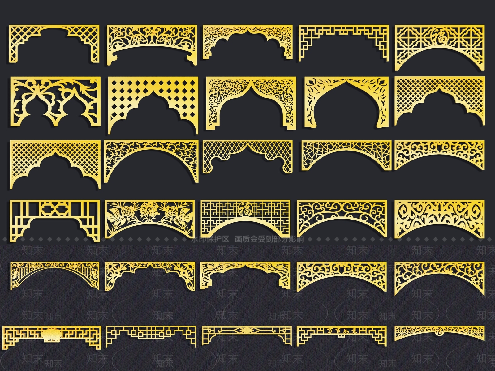 东南亚月亮门雕花3D模型下载【ID:1152268341】