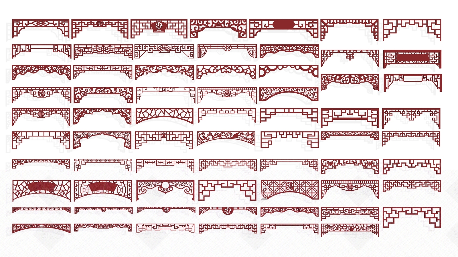 中式月亮门办公楼3D模型下载【ID:1152268710】