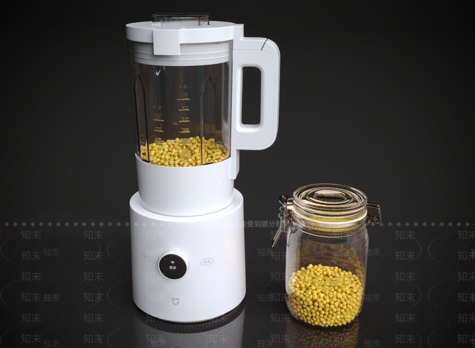 豆浆榨汁机3D模型下载【ID:1152272462】