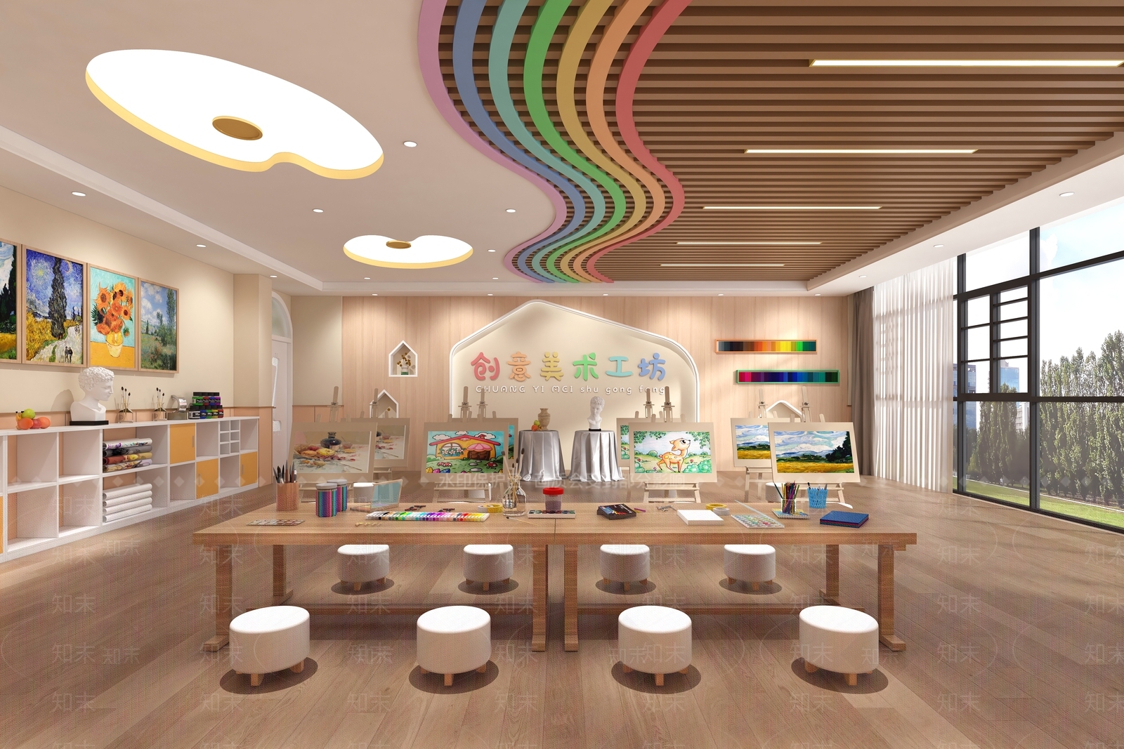 现代儿童美术教室3D模型下载【ID:1152274328】