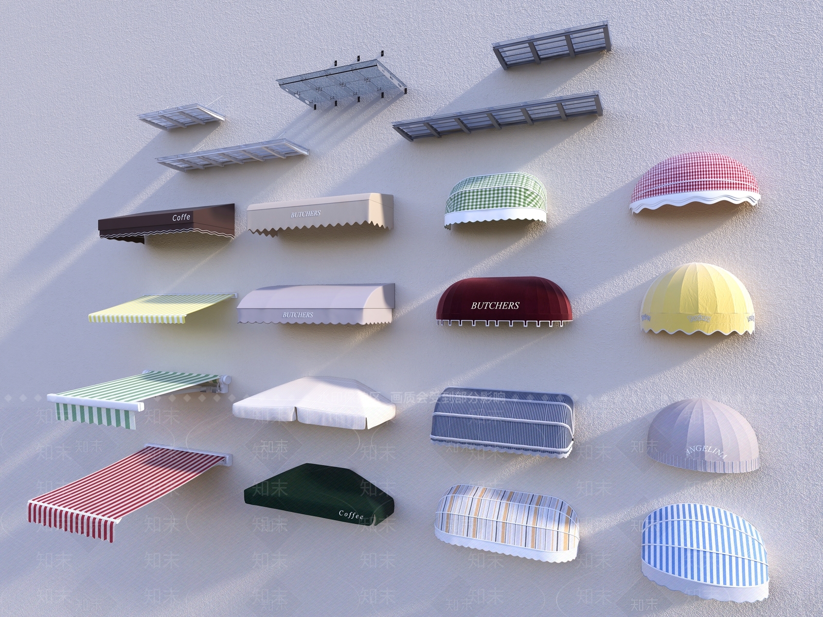 遮阳棚遮雨棚3D模型下载【ID:1152274400】