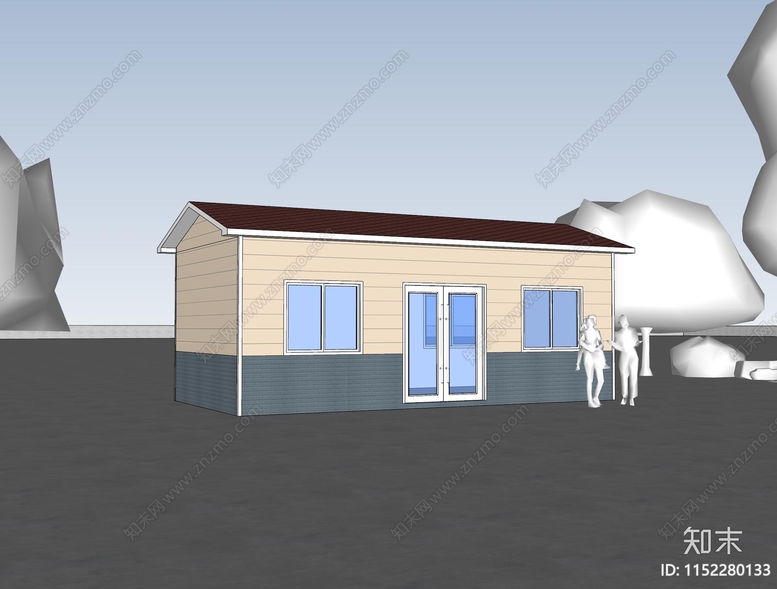 现代乡村民房SU模型下载【ID:1152280133】