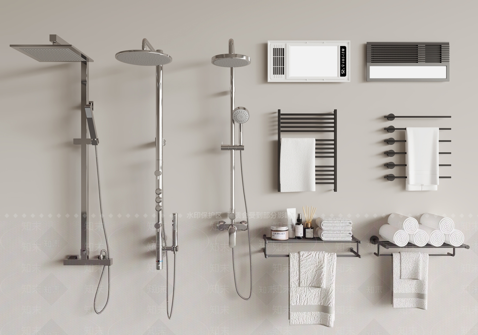 淋浴喷头3D模型下载【ID:1152280067】