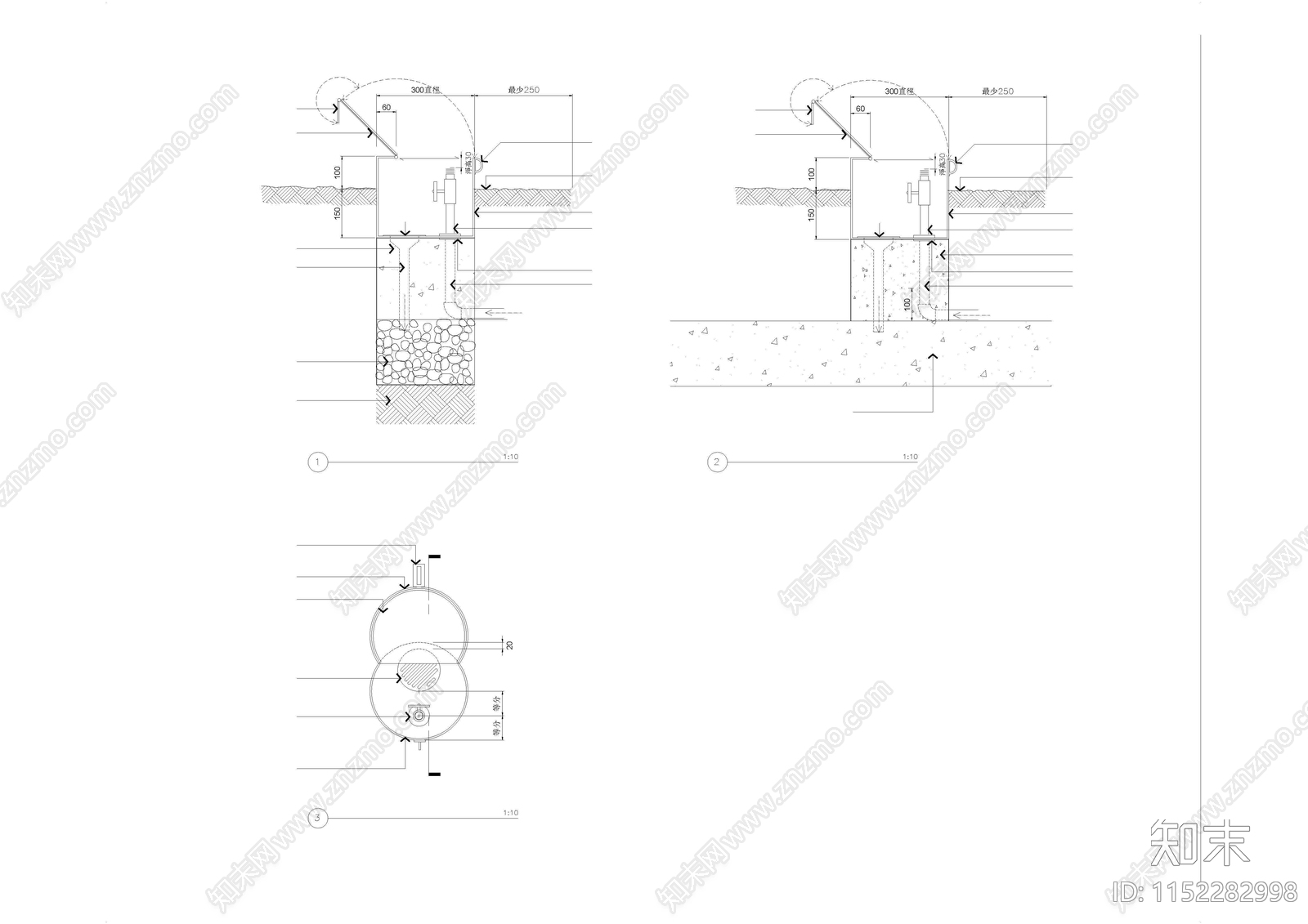 欧式简约顺池蓝水园景观设施cad施工图下载【ID:1152282998】