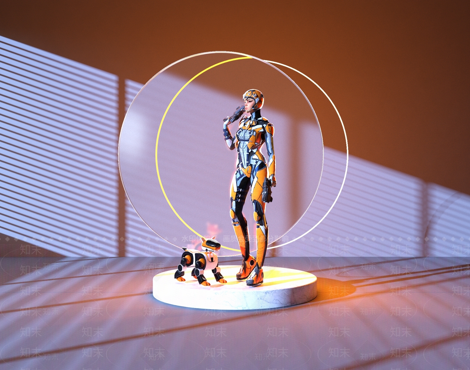 现代机械摆件3D模型下载【ID:1152283422】